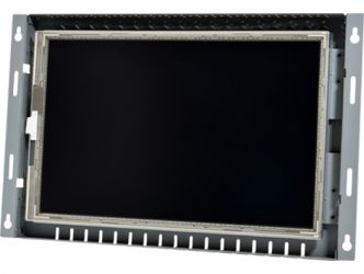 12-in widescreen Resistive industrial touch screen display monitor front view